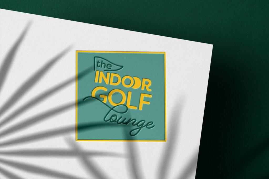 Logo design created for The Indoor Golf Lounge by Olive Ridley Studios